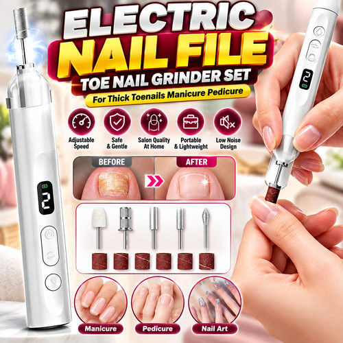Electric nail file toe - file,